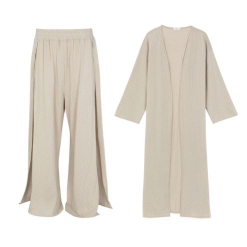 LUNA flow Pants&Kimono wrap Beige