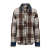 Naya plaid denim jacket BROWN